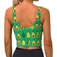 thumbnail image 3 of Vsdgher Cartoon Fruit 1 Print Women Sleeveless Athletic Tank Top Built-in Bra Camisole Sports Vest for Yoga Running Fitness Exercise with Removable Pads, 3 of 8