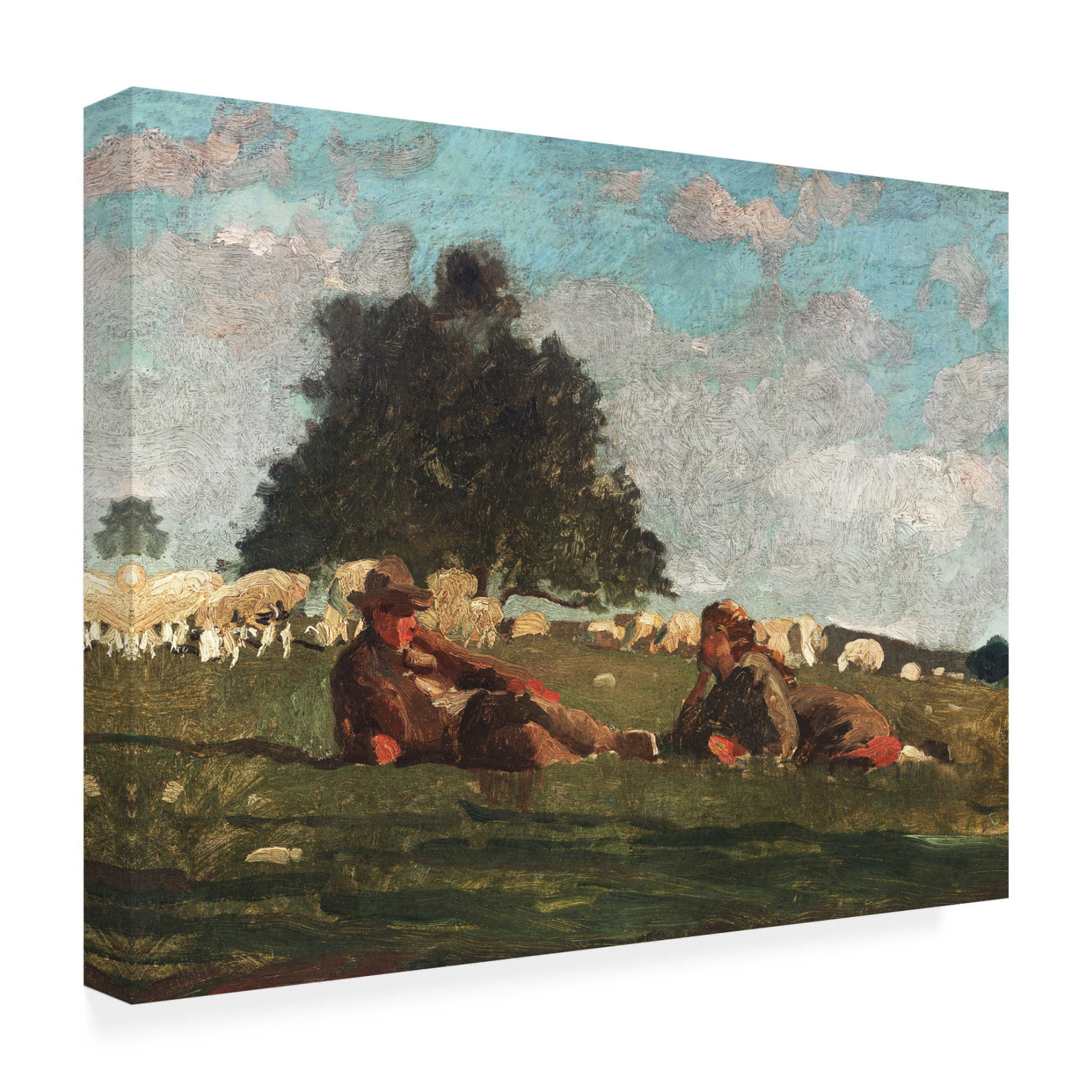 Trademark Fine Art Winslow Homer Homer's Sheep Countryside I Canvas Wall Art