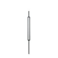 thumbnail image 1 of Home Stairway 44 Po x 0.5 Po Satin Noir Moderne Simple Mince Rectangle Fer Forgé Creux Balustre, 10 Pcs, 1 of 5