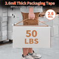 thumbnail image 4 of 6 Rolls Brown Packing Tape with Dispenser, Heavy Duty Packaging Tape Refills, 1.88 Inches Wide, 60 Yards Per Roll, 4 of 7