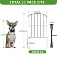 thumbnail image 4 of BSHAPPLUS® Garden Fence 25 Pack ,25in (H) x 27ft (L) Metal Fence,Rustproof Decorative Fence,Animal Wire Fence,Wrought Iron Fence, Outdoor Picket Fencing No-Dig for Yard, Lawn and Patio Borders, 4 of 11