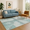 thumbnail image 7 of Addison Rugs Mayfield Premium Machine Washable Transitional Geometric Teal Rectangle Rug, 10' x 14', 7 of 7
