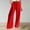 Red, variant on Kmdttou Women Summer Solid Color Elastic Loose And Comfortable Casual Drawstring Straight Leg Pants