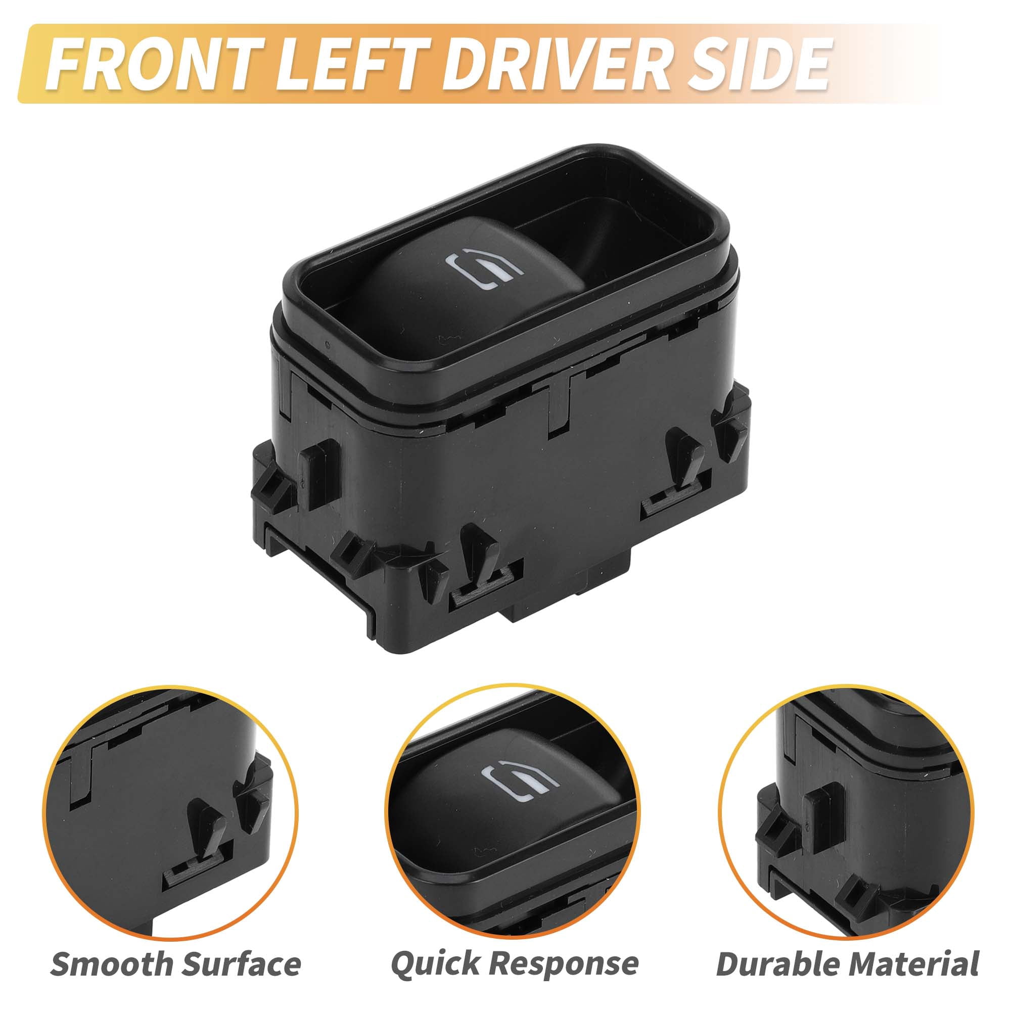 Unique Bargains Power Window Switch for Mercedes-Benz Sprinter W907 2019-2021 Black