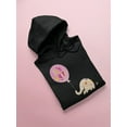 thumbnail image 3 of Baby Elephant "it's A Girl" Hoodie Women -Image by Shutterstock, Female XX-Large, 3 of 4