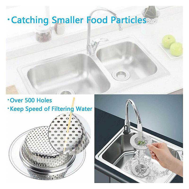 Lot De 4 Filtre Evier, Tamis En Acier Inoxydable, 7 * 7cm Filtre