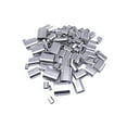 thumbnail image 1 of 666pcs 1mm/0.04inch Double Holes Aluminum Clip Silver Aluminum Crimping Loop Cable Ferrule Wire Crimping Sleeve Double Holes Wire Rope Ferrule for Wire and Rope, 1 of 9