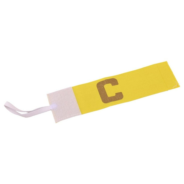 Brazalete de competición de líder de banda de capitán de fútbol para niños (amarillo)