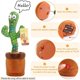 thumbnail image 3 of Cactus bailando, grabación de juguete de felpa para niños, canto, fiesta giratoria en movimiento, decoración del hogar, sombrero de Navidad, 3 of 5