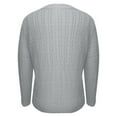 thumbnail image 6 of ManxiVoo Women's Knit Sweater Long Sleeve Round Neck Casual Fall Top Soft Comfortable Everyday Pullover for Layering Outfits XL Size Silver, 6 of 6