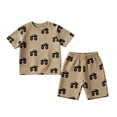 thumbnail image 4 of Ensemble Garçon T-Shirts Imprimés + Shorts Col Rond Vêtements d'Été Ensemble Garçon 11-12 Ans, 4 of 4
