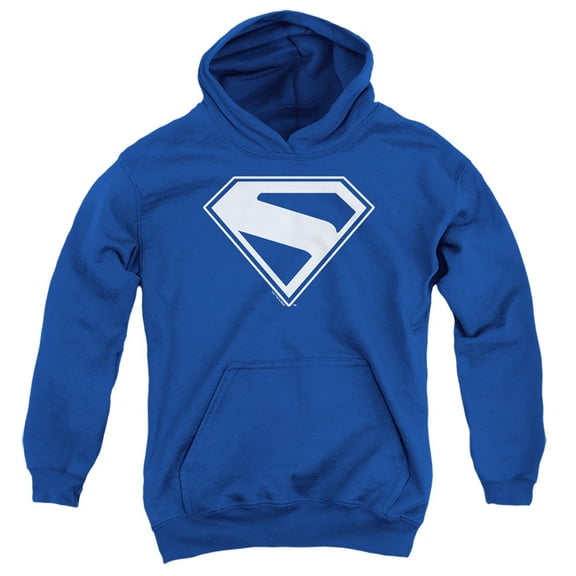 Superman 2025 New Logo White Youth Kids Boy/Girls Pull-Over Hoodie