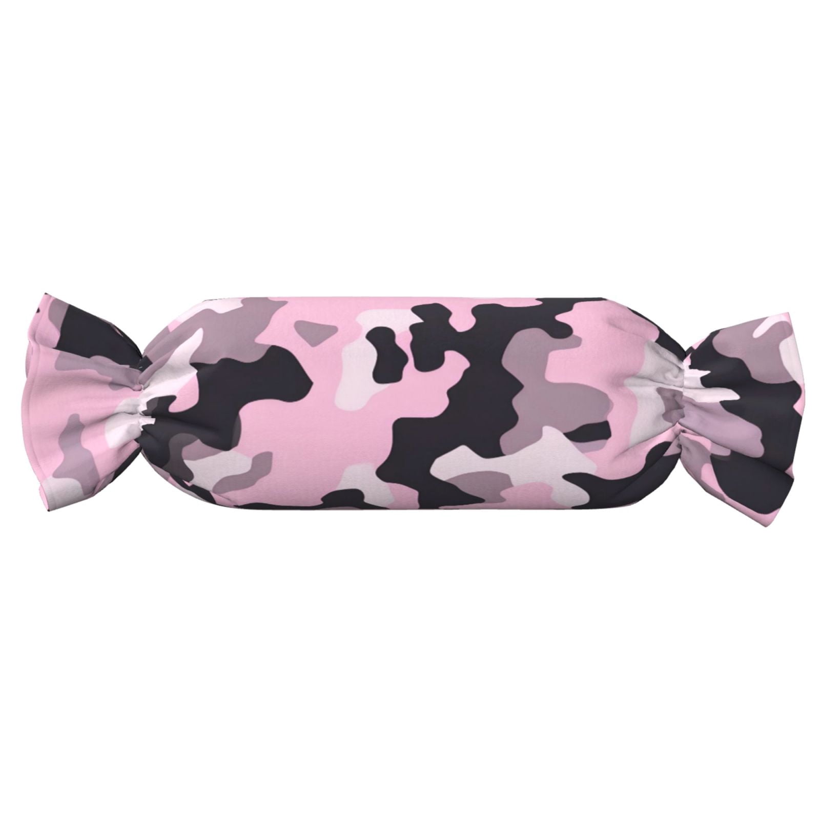 Candy Throw Pillow Travel Cervical Pillow Cylindrical Neck Body Cushion With Insert For Bed Couch Home Decor 9.8x24.4in Texture Military Camouflage Pattern Abstract Pink_4