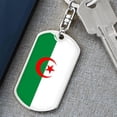 thumbnail image 6 of Algeria Flag Keychain Dog Tag Stainless Steel or 18k Gold, 6 of 16