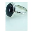 thumbnail image 5 of Black Onyx Oval 925 Sterling Silver Handmade Statement Women December Gemstone Ring Size 10.0, 5 of 5