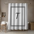 thumbnail image 4 of Creative Products Classic White Monogrammed Shower Curtain - T, 4 of 7