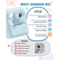 thumbnail image 4 of Seckton Instant Print Camera for Boys Girls , Dual-Lens 1080P Kid Digital Camera Birthday Gifts for 3-12 Year Old Boy Blue, 4 of 7
