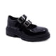 thumbnail image 1 of Zapato escolar Coqueta para niña de charol negro Jazz con doble hebilla, 1 of 6
