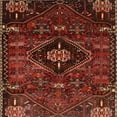 thumbnail image 1 of Ahgly Company Machine Washable Indoor Square Traditional Chestnut Brown Area Rugs, 4' Square, 1 of 7