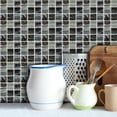 thumbnail image 4 of Teissuly 18pcs Self Adhesive Black Wall Art Kitchen Tile Sticker, 4 of 9