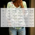 thumbnail image 3 of DeHolifer Women's Shirts Floral Printed 3/4-Sleeve V-Neck Button Down Casual Loose Shirts Tops Mint Green S, 3 of 6