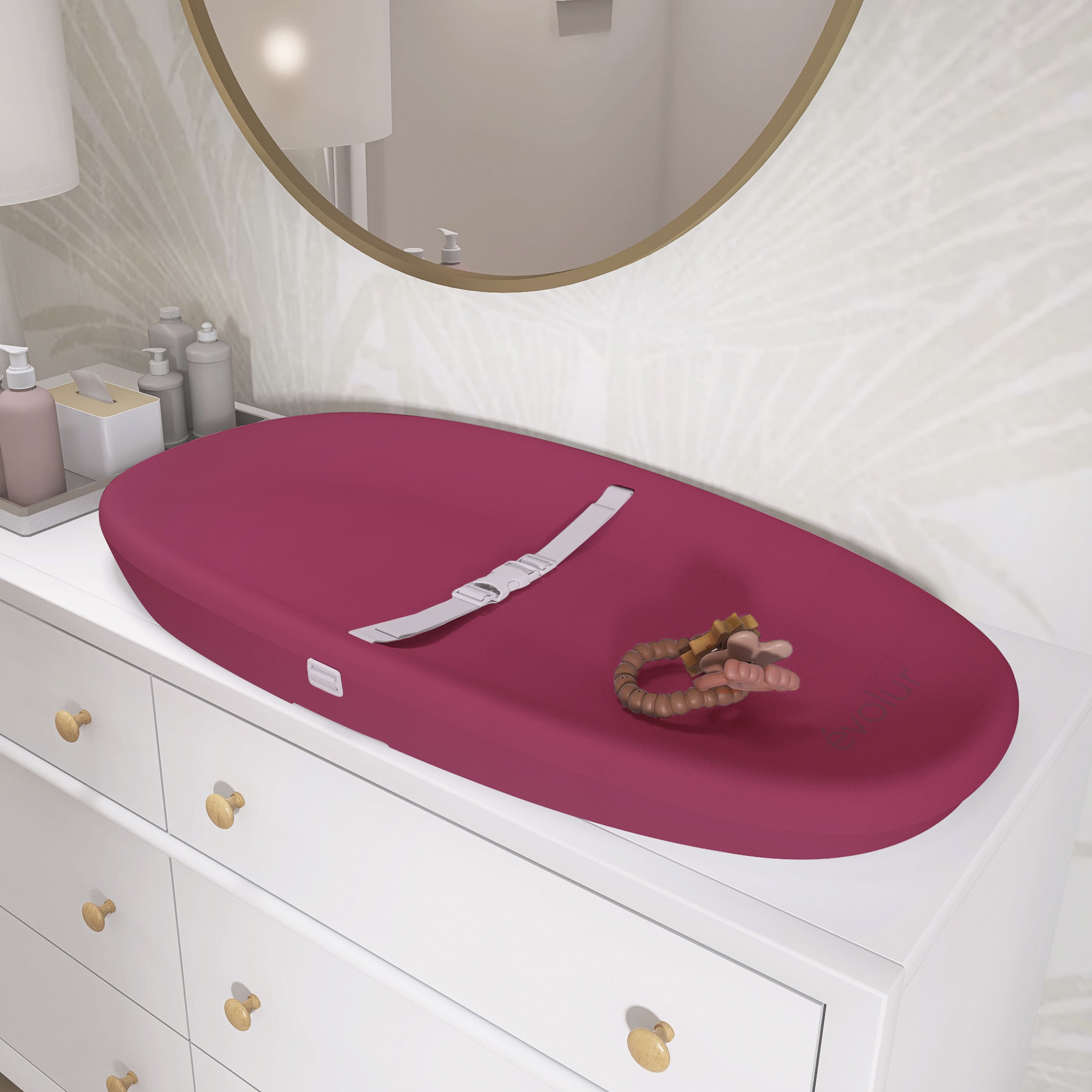 Evolur Eva Baby Changing Pad in Fuschia Pink