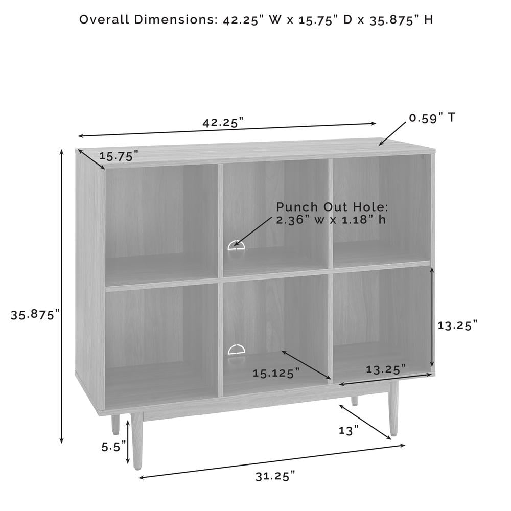 Liam 6 Cube Bookcase Black