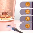 thumbnail image 3 of Electric Protein Shaker Bottle, 24 oz USB Rechargeable Blender Bottles, Shaker cups for Protein Mixes with BPA Free, Blender Replacement Parts, Made with Tritan Portable Blender Cup for Protein Shakes, 3 of 5