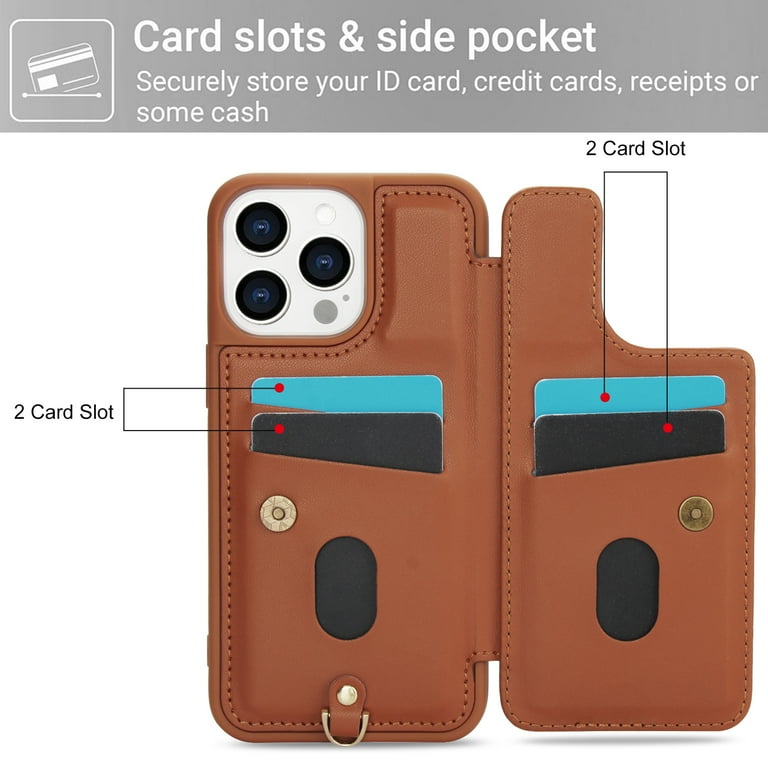 Luxury Wallet Case for iPhone Plus/7 Plus Wrist Strap