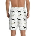 thumbnail image 3 of Kdxio Dachshund Dog Print Mens Sleep Shorts Bottoms Soft Comfy Pajama Wear Pants with Drawstring Pockets, 3 of 7
