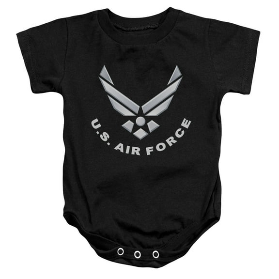 Air Force Logo Infant Snapsuit Black 12Mos