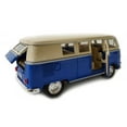thumbnail image 4 of Kinsmart 5" Die-cast: 1962 VW Classic Bus with Beige Top (Blue) 1/32 Scale, 4 of 5
