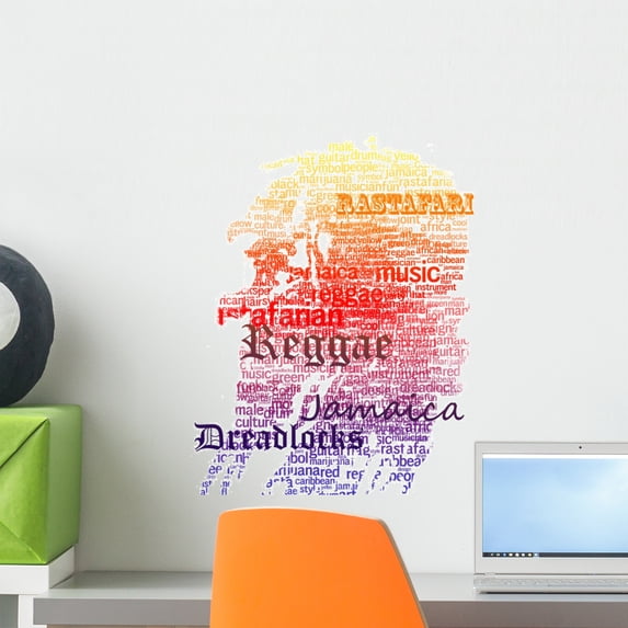 Reggae Rastafari Wall Decal by Wallmonkeys Peel and Stick Graphic (18 in H x 15 in W) WM148595