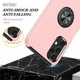 thumbnail image 3 of for Samsung Galaxy A32 5G Case, 360° Rotatable Ring Holder Kickstand Dual Layer Military-Grade Drop Tested Protection Support Car Holder Mount Magnetic Absorbing Bumper Phone Case, Rosegold, 3 of 7