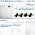 thumbnail image 3 of 2 Pack Stainless Steel Magnetic Board, 17.1" x 11.8" Magnet Bulletin Board for Wall, Refrigerator, Cabinet, Display Magnetic Letters, Notes, Photos, Spice Jars, 3 of 6