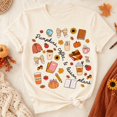 thumbnail image 3 of Pumpkins Coffee and Lesson Plans Teacher T-Shirt, Cute Fall Classroom Graphic Tee, Cozy Autumn School Shirt, Comfort Colors Gift for Teachers - Ivory, L, 3 of 4