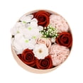 thumbnail image 3 of Caja de flores de rosa de jabón con flores simuladas para fiestas, Día de la Madre y del Maestro. Rojo, 3 of 9