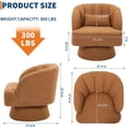 thumbnail image 2 of LIZHOUMIL Velvet/Teddy Swivel Barrel Chair, 360° Rotating Lounge Seat, 2 of 9