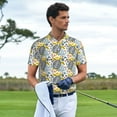 thumbnail image 3 of Rateoe Sea Turtle Pattern Men's Short Sleeve Polo Shirts, Golf Polo Shirts Short Sleeve Performance Moisture Wicking Dry-4X-Large, 3 of 6