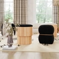 thumbnail image 2 of Sagano Black Nesting Storage Ottomans - Set of 2, 2 of 6