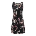 thumbnail image 3 of WISEFIN Women Floral Print Summer Sleeveless Hollow Out Round Neck Casual Mini Dress, 3 of 5