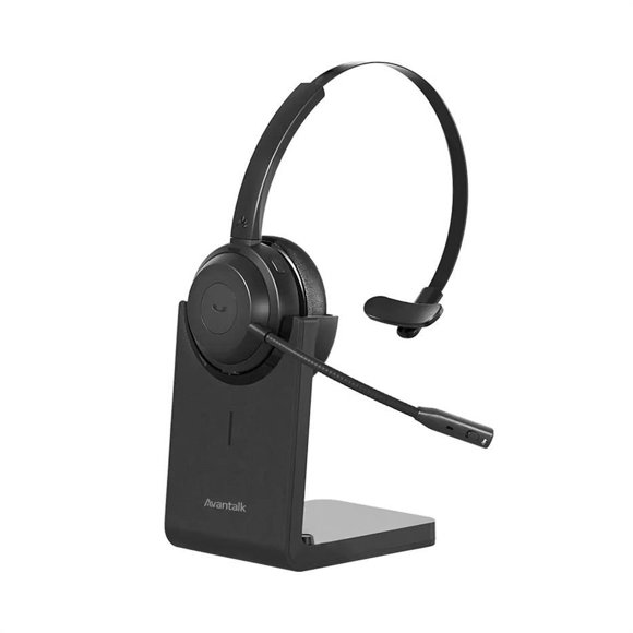 Avantalk Alto Solo - Casque Sans Fil Bluetooth 5.1 avec Microphone à Réduction de Bruit pour PC, Ordinateur, Portable, Station de Recharge et Mode Écouteurs Filaires