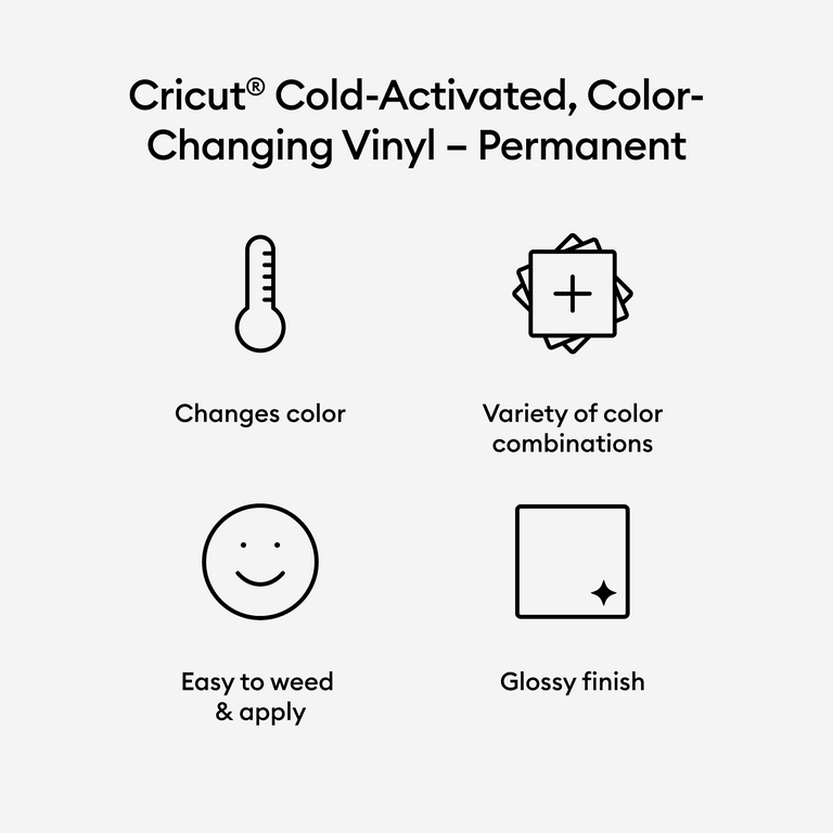 Cricut Heat Activated Color Changing Vinyl Permanent Magenta/Light Pink