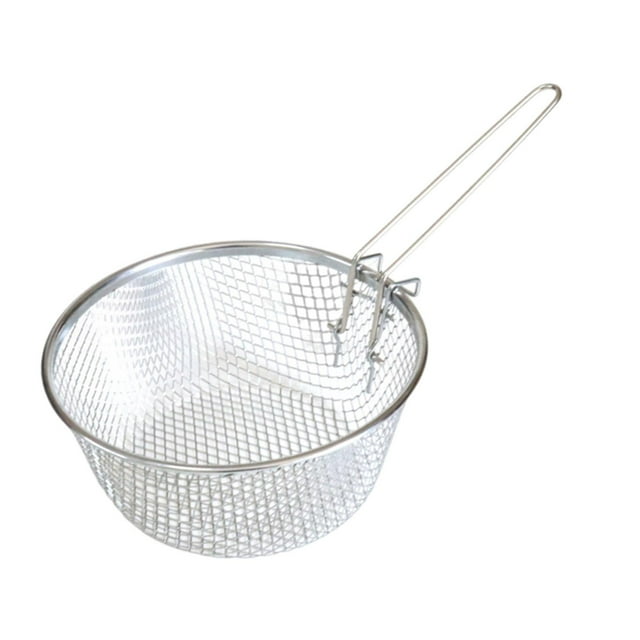 relayinert Panier à Frire en Acier Inoxydable Panier de Service Panier à Frire Multifonction Panier à Frire avec Rebord