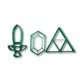 thumbnail image 1 of Arbi Design Legendary Sward and Stones - Cortadores de galletas (juego de 3) Arbi Design NA, 1 of 6