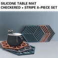 thumbnail image 5 of 8 PCS Silicone Trivet Mats and Hot Pads, Hexagon Shape, Heat Resistant, for Countertops, Tables, Pot Holder, Durable, Easy to Clean,8, 5 of 7