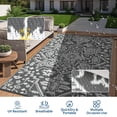 thumbnail image 6 of GARVEE Outdoor Rug 9'x12' Waterproof Patio Rug Reversible Indoor Outdoor Rug Plastic Straw Large Outdoor Rug for RV Camping Deck Balcony,Picnic,Gray, 6 of 7