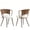 Type A, Dark Walnut, variant on Dining Chairs Set of 2, Farmhouse Rattan Dining Room Chairs, Wingback Upholstered Kitchen Chairs Set of 2 with Cane Back & Metal Legs, Brown