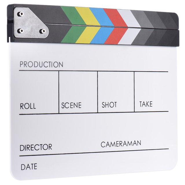 Tablilla 10 "* 12" / 24,5 * 30 cm Acrílico borrado en seco de la tablilla de la palmada-palillo del tablero de chapaleta de la pizarra por película de la película de acción de corte de escena Maboto Tablilla