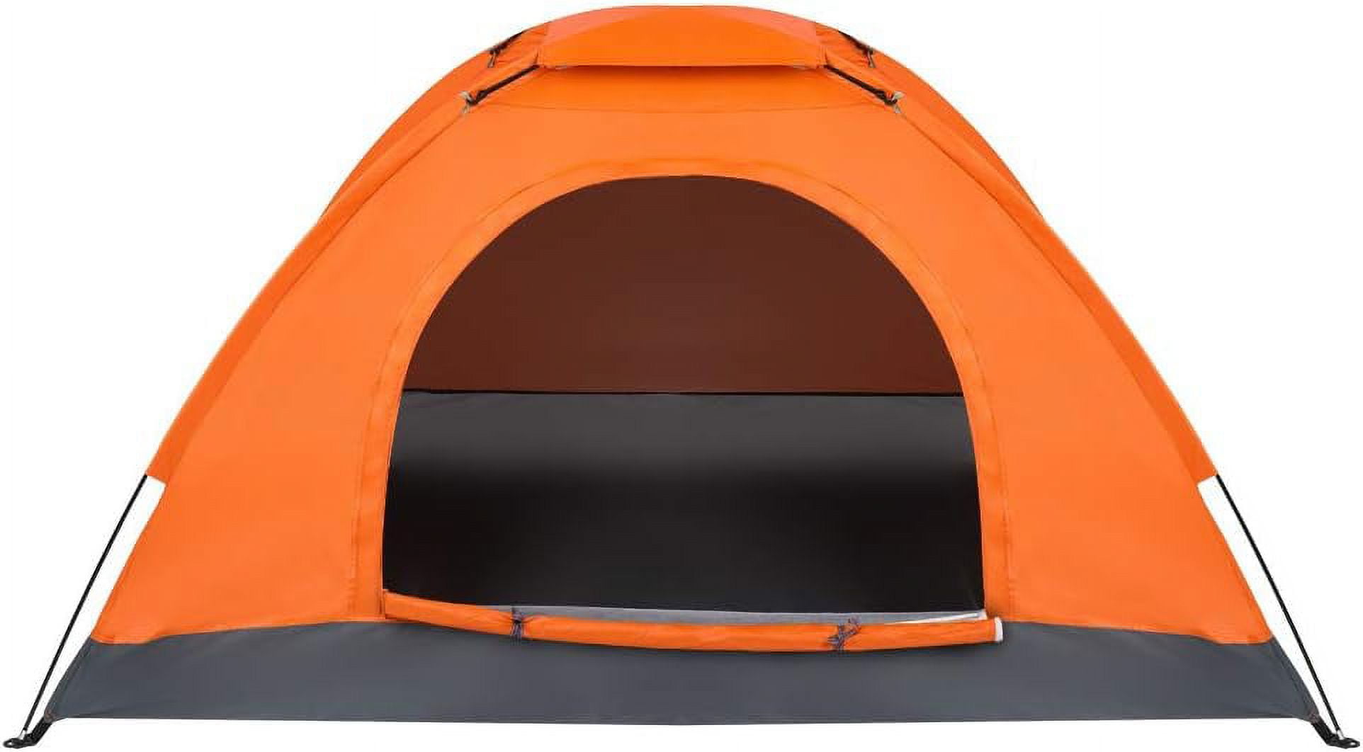 1 Person Lightweight Waterproof Camping Tent, Ultralight Backpacking Dome Tent with Rainproof Oxford Fabric, Easy Setup Single Camping Tent for Hiking, Camping, Travel, Festivals, Orange